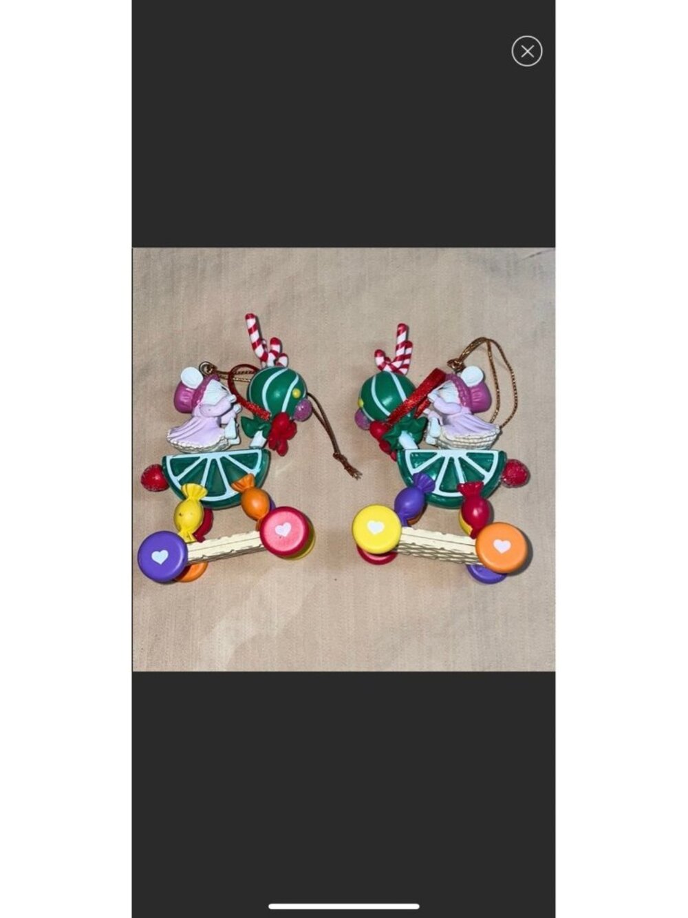 Vintage Lustre Fame Ltd Christmas Ornaments Lot of 4, Mice, Horse, Moose, Fishin - Picture 2 of 4